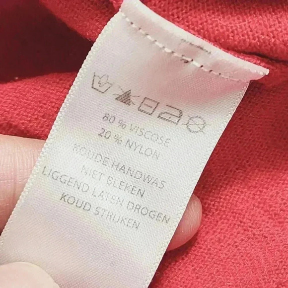 Max Studio Womens 1X Red Sweater With Pockets & Ribbed Hem 16PT - Picture 5 of 6